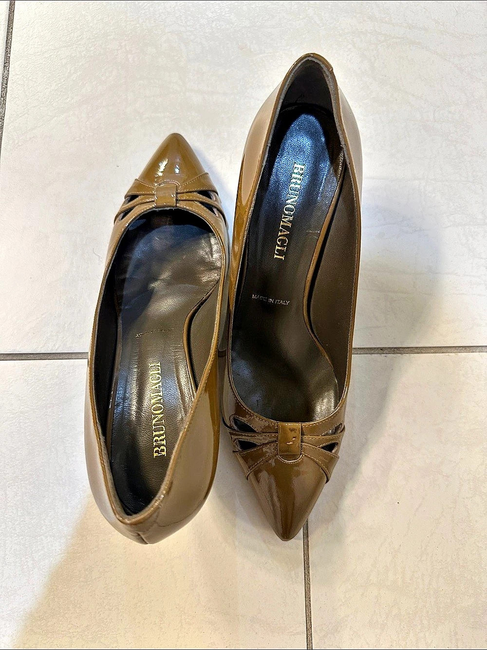 Bruno Magli Pointed Toe Pumps in Brown
